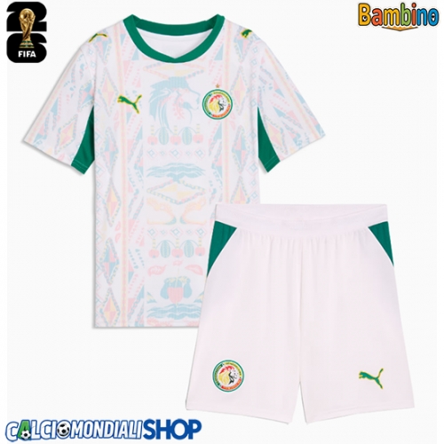 Maglie da calcio Senegal Prima Maglia Bambino Mondiali 2026  Manica Corta + Pantaloni corti)